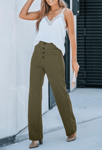 Élise | Pantalon Stretch Confortable Avec Poches