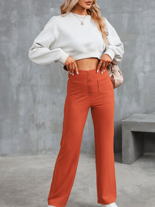 Élise | Pantalon Stretch Confortable Avec Poches