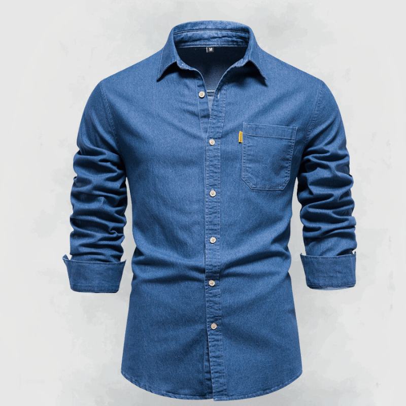 Carmine® | Chemise en denim de coton cousue à la main