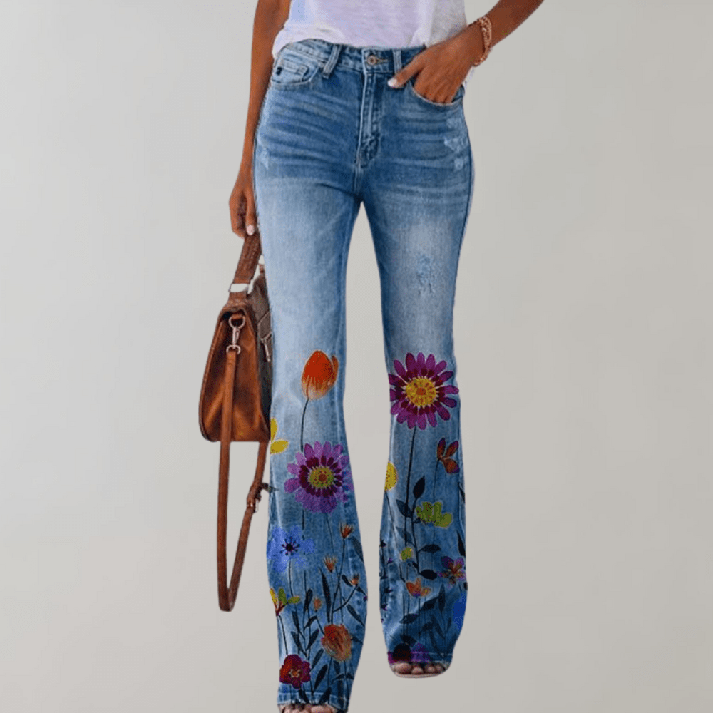 Frida｜Superbe pantalon évasé avec boutonnière