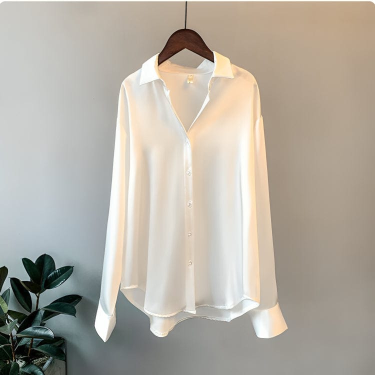 Marie｜Blouse en satin de soie