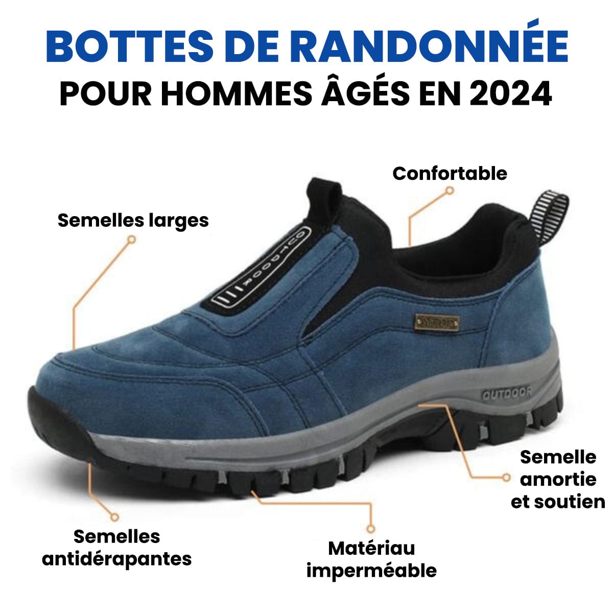 Nicolas™ - Chaussures de randonnée orthopédiques avec soutien de la voûte plantaire