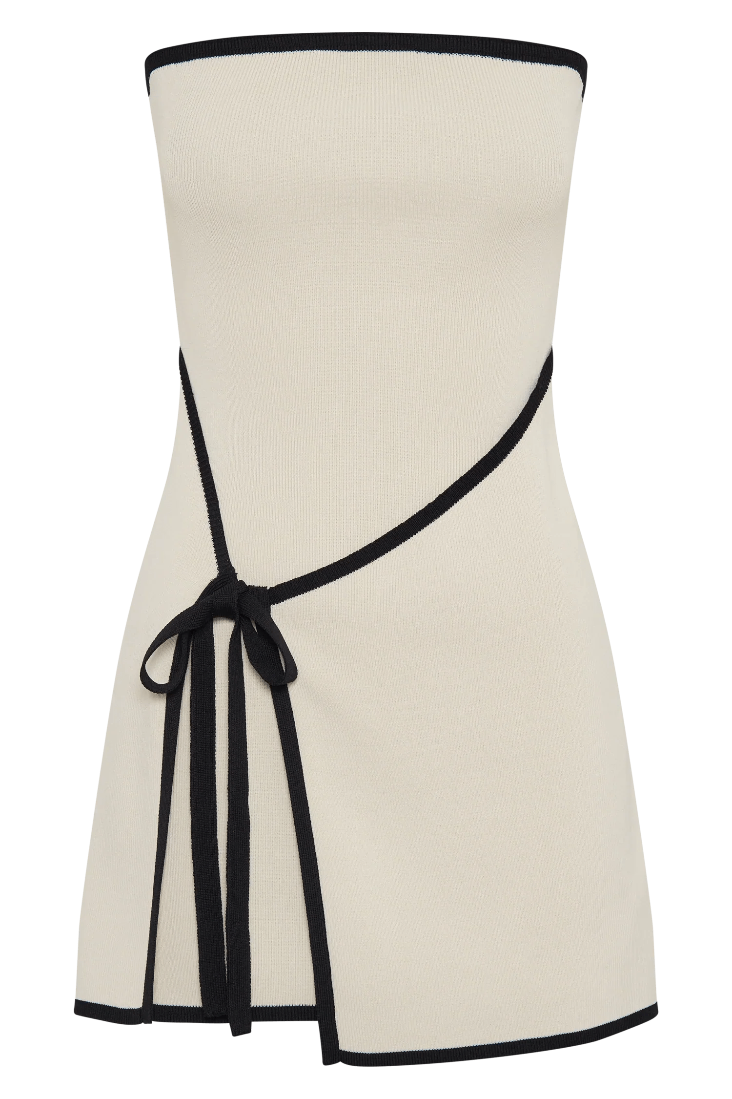 Élise | Robe Mini Tricotée Sans Bretelles